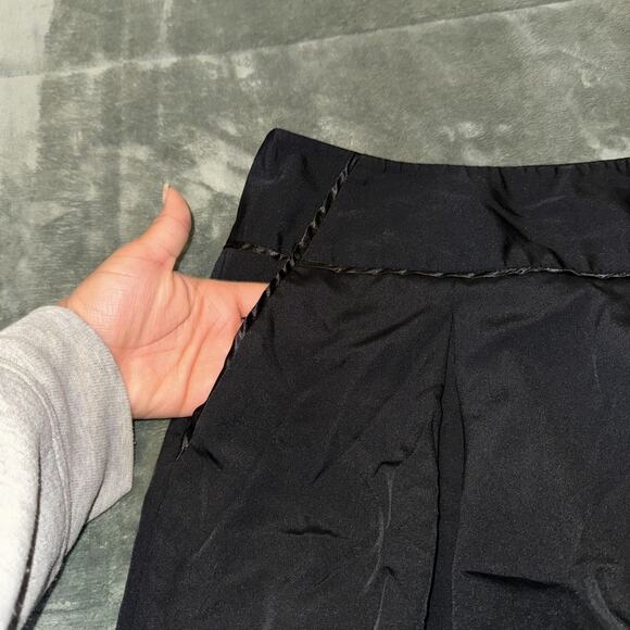 Elle Shorts Women's 8 Black Pleated Side Zip Pockets Casual Y2K Skort Mini - Picture 7 of 7